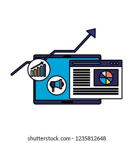 mobile page diagram arrow search engine optimization
