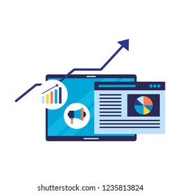 mobile page diagram arrow search engine optimization