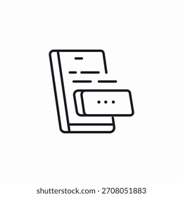Vector de signo de icono de página móvil