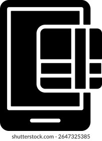 Pacotes móveis Design de ícone preto moderno