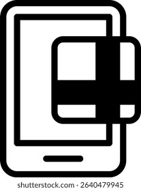 Mobile Pakages Semi Solid Icon Design