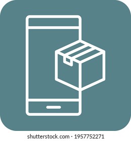 Mobile, parcel, tracking icon vector image. Can also be used for Delivery and logistics. Suitable for use on web apps, mobile apps and print media.