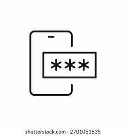Vector de signo de icono de Contraseña móvil