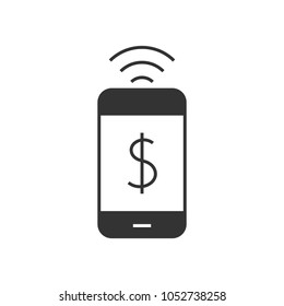Mobile pay black icon