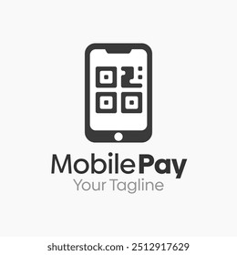 Modelo de Design de Logotipo de Pagamento Móvel. Bom para negócios, agência, comunidade e organização