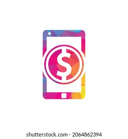 Mobile Pay Logo Template Design. Mobile money logo vector template.