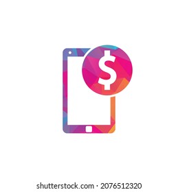 Mobile Pay Logo Template Design. Mobile money logo vector template