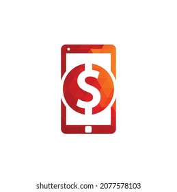 Mobile Pay Logo Template Design. Mobile money logo vector template