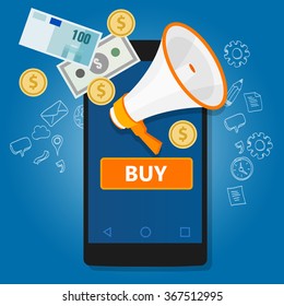 Mobile Payment Click To Buy Online Transaction Phone Money Commerce