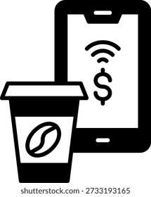 Mobile Payment with Coffee, Contactless Transaction