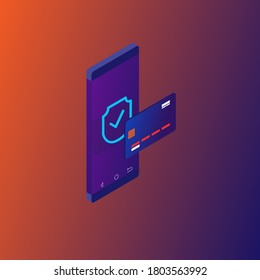 mobile payment concept flat design