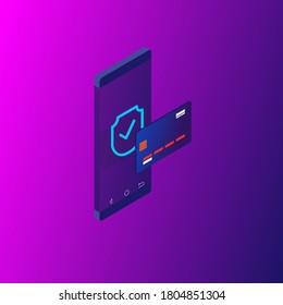 concepto de pago móvil diseño plano