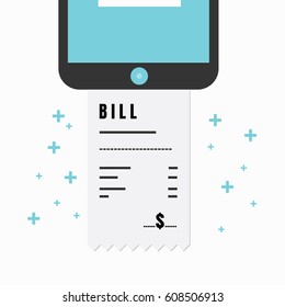 Mobile payment concept. flat vector illustration