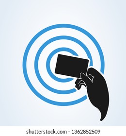 Mobile payment concept. Near-field communication concept icon. Technology for contactless payment.