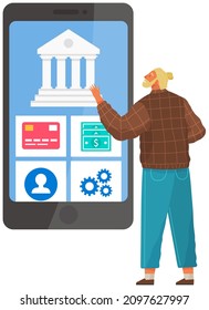 Concepto de pago móvil. Pagar facturas bancarias en línea. Usando el teléfono móvil para hacer banco y comprar en línea. Pago por teléfono por tarjeta. Transacción sin contacto de smartphone en tienda. Servicio móvil para el cliente