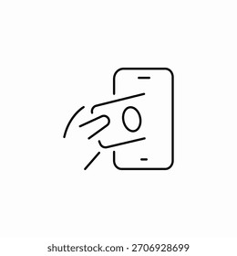 Vector de signo de icono sin contacto de pago móvil