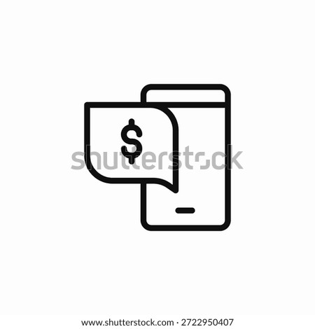 mobile payment dollar icon sign vector