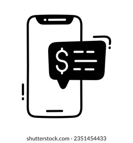 Mobile payment doodle Icon Design illustration. Business Symbol on White background EPS 10 File