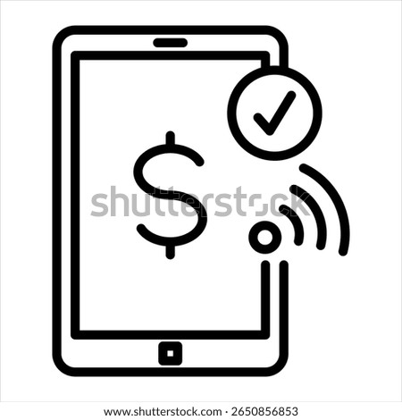 Mobile Payment Feature a Smartphone with a Dollar symbol 