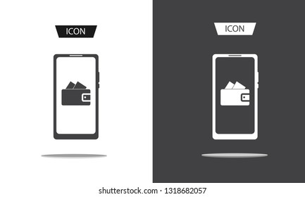 Mobile Payment . Flat Design. Business Concept icon vector isolated on white background.