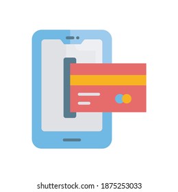Mobile Payment Flat Vector Illustration. EPS 10 File 