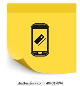 Mobile payment icon. 