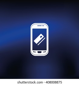 Mobile payment icon. 