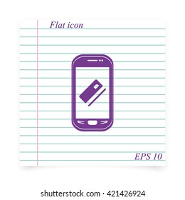 Mobile payment icon. 