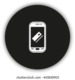 Mobile payment icon. 