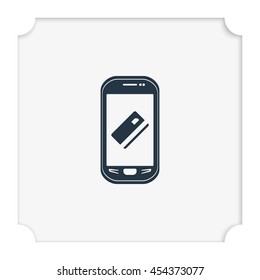 Mobile payment icon. 