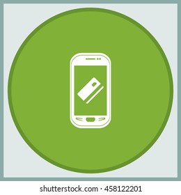 Mobile payment icon. 