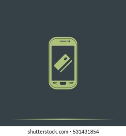 Mobile payment icon. 