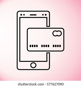 Mobile payment icon.