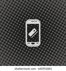 Mobile payment icon. 