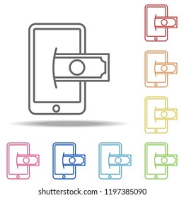 mobile payment icon. Elements of Finance and chart in multi colored icons. Simple icon for websites, web design, mobile app, info graphics