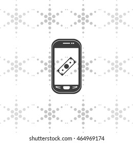 Mobile payment icon. Flat illustration.