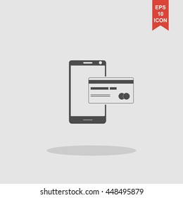 Mobile payment icon. Illustration vector EPS 10