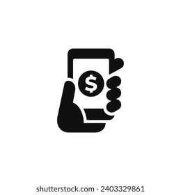 Mobile payment icon isolated on white background