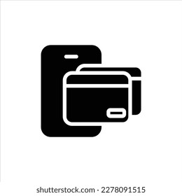 icono de pago móvil con vektor aislado y fondo transparente.