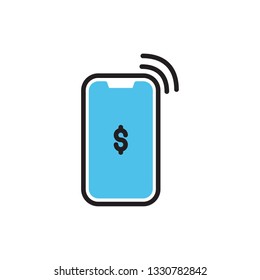 mobile payment icon modern style
