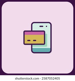 Mobile Payment Icon: Secure Online Transaction Symbol