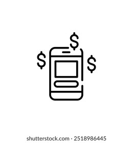 Mobile payment icon. Simple mobile payment icon for financial apps, e-commerce, and web design. Vector illustration