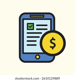 Mobile Payment Icon – Smartphone Payment Confirmation