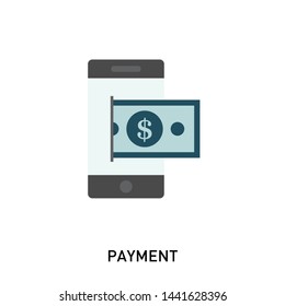 Mobile Payment Icon. Smartphone payment technology, financial concept. Vector illustration in modern flat style.
