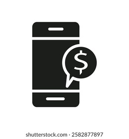 Mobile payment icon Symbol mark in Outline style