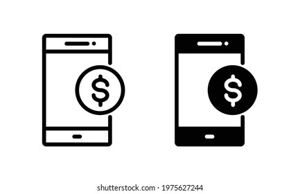 Mobile payment icon, Mobile payment symbol for your web site