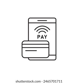 Mobile Payment icon, template for graphic and web design. vector illustration