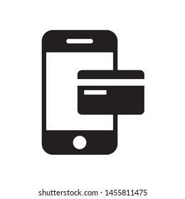 Mobile payment icon in trendy flat style design. Vector graphic illustration. Suitable for website design, logo, app, and ui. EPS 10.