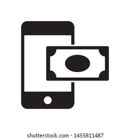 Mobile payment icon in trendy flat style design. Vector graphic illustration. Suitable for website design, logo, app, and ui. EPS 10.