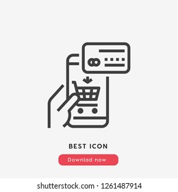 Mobile payment icon vector